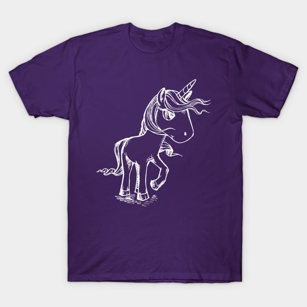 Cute and Fabulous Unicorn Draw Magic Gift Tee T-Shirt by PolygoneMaste